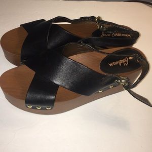 Sam Edelman wedge sandals size 9 leather